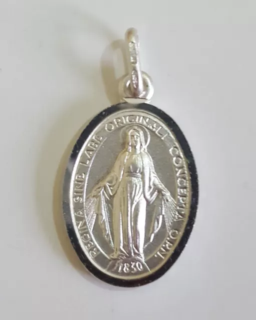 925 Sterling Silver 21x14mm Virgin Mary Miraculous fine medal pendant Postfree
