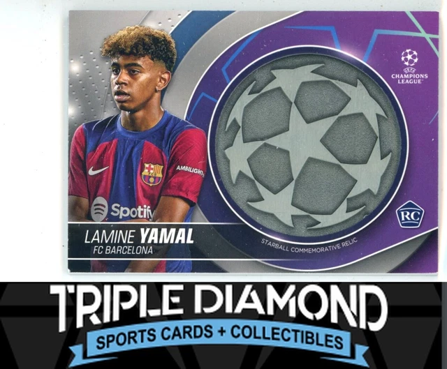 2023-24 TOPPS UEFA CC Lamine Yamal Rookie Starball Toppa reliquia