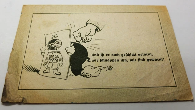 1944 KOHLEKLAU WEHRMACHT Kohlenklau Feldpost Leaflet Flugblatt ...