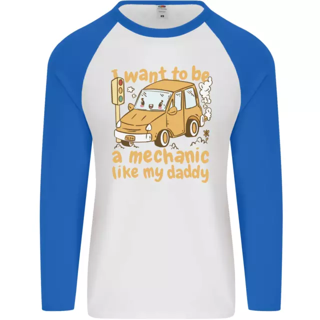 Yo Quiero Ser Un Mecánico Como Mi Papi Hombres L/S Béisbol Camiseta 3