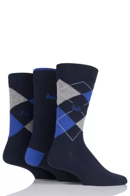 Mens Cotton Socks Argyle New Waverley Diamond Pattern 7-11 3 Pair Pack - Pringle