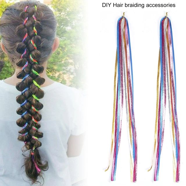 (6mm Farbiges Flaches Haarseil) Dreadlocks Flechten Haarschnur Flechten