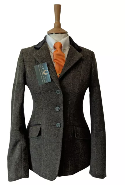 Ladies Shires Aubrion Green Tweed Showing Jacket Size 10 (34)