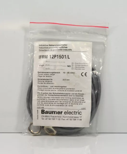 Baumer IFRM 12P1501/L induktiver Näherungsschalter Sensor Neu OVP