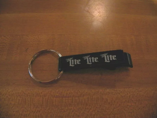 "ONE" Miller Lite Beer Blue Metal Keychain Wrench Bottle Opener  NEW