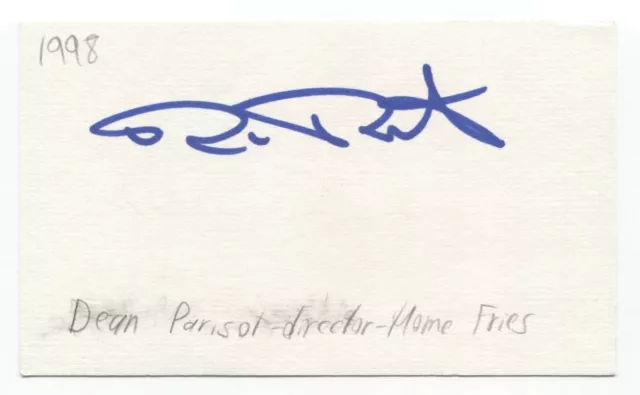 Michael Parisot Signed 3x5 Index Card Autographed Signature Director