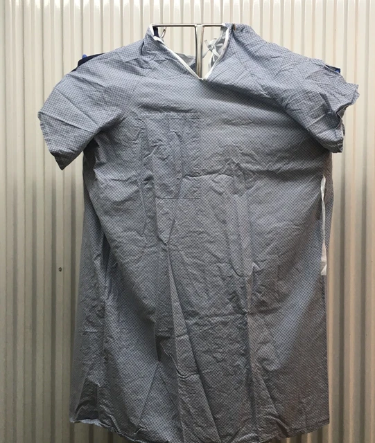 LOT OF 25 Medline Patient Gowns w/ Telemetry Pocket & Button Snap