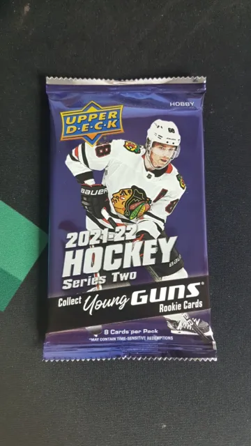 Upper Deck 2021-22 Nhl Hockey Series Two Card Hobby Pack - New, Factory Sealed!