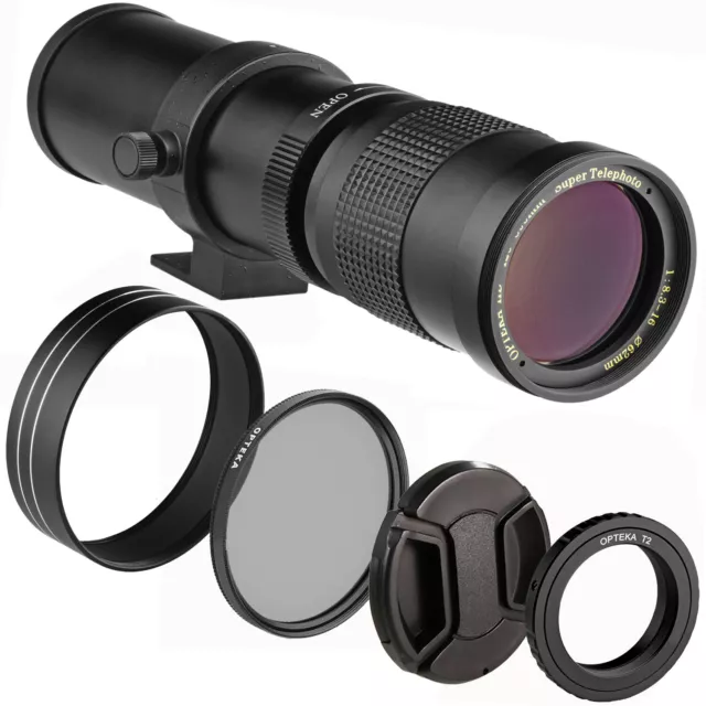 Opteka 420-800mm f/8.3 Telephoto Zoom Lens for Sony NEX a7, a7R, a7S, a7 II, a7S