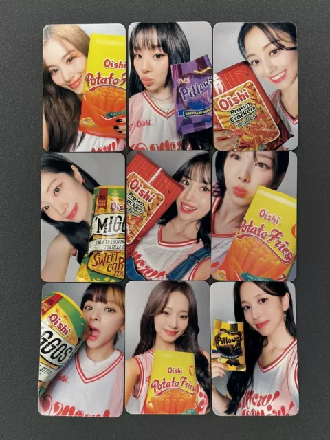 Momo, Sana, Mina, Tzuyu, Nayeon, Jeongyeon, Jihyo, Chaeyoung & Dahyun Photocard