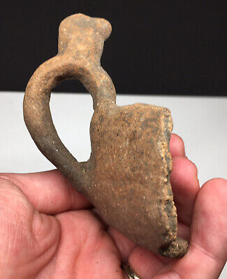 Pre-Columbian Avian Terracotta Vessel Bowl Ancient Artifact Fragment Head Super 2