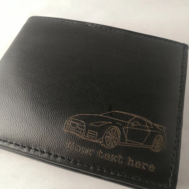 NISSAN SKYLINE R34 GT R engraved Leather Wallet merchandise gift