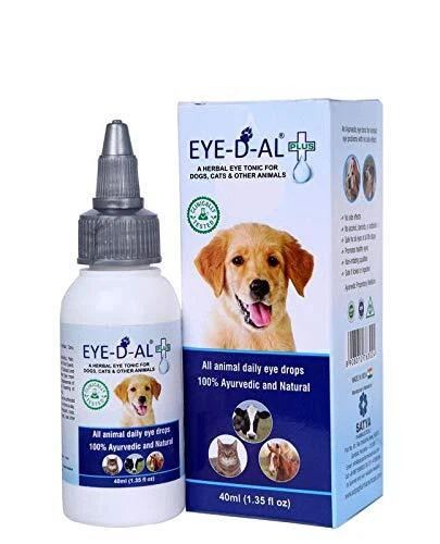 Eye-d-al + Ayurvedic Ojo Gotas para Gatos y Perros Y Otro Animales 40ml
