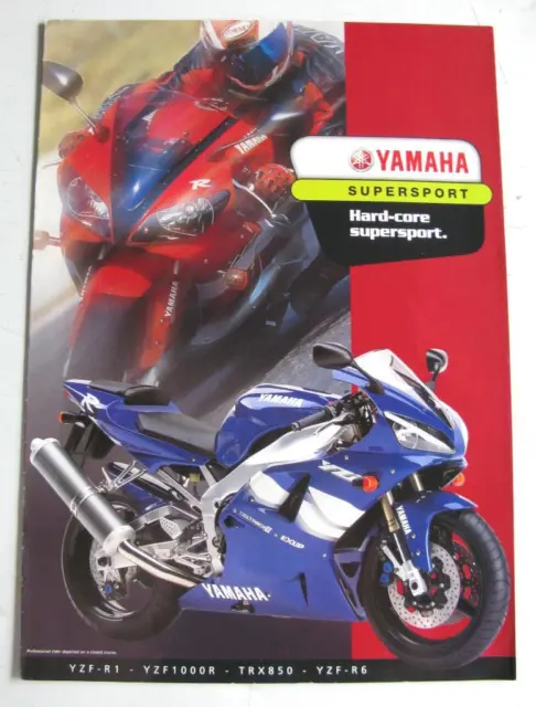 YAMAHA SUPERSPORT Motorcycle Sales Brochure 2000 Australian Market #LIT-SUPER-00