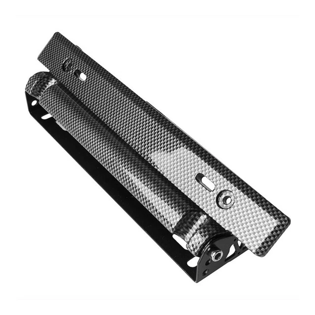 Universal Adjustable Carbon Fiber Car Racing License Plate Frame Holder Bracket