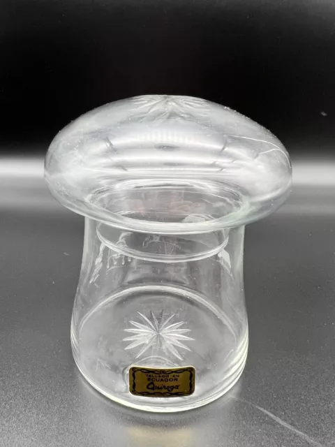 2 SO COOL! Vintage Mid Century Modern Glass Mushroom Apothecary