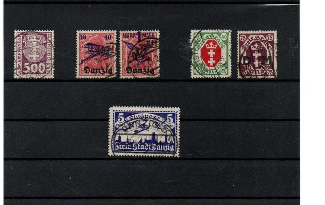 Danzig Sammlung Lot  gestempelt o. Steckkarte