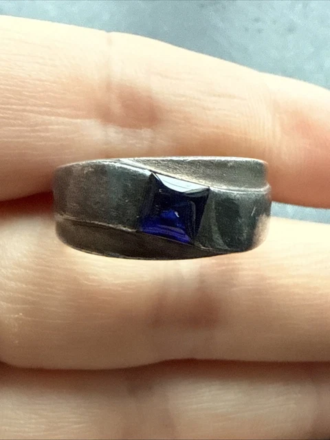 Bague Ancienne En Argent Massif 925 - Jonc Avec Pierre De Lune En Forme De Goutte, Créateur