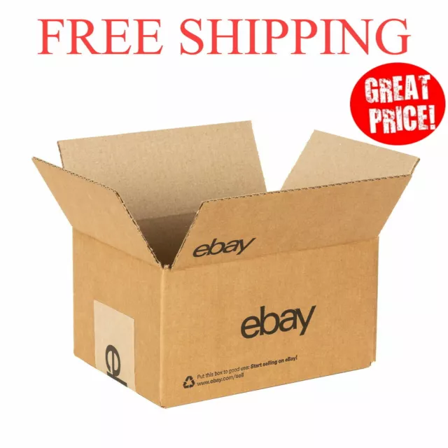 (25 Boxes) 8" x 6" x 4" – Black Cardboard | Packing, Shipping, Mailing, Moving