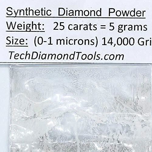 Diamond Powder 14.000 Grit 0-1 Microns -25cts=5 Grams