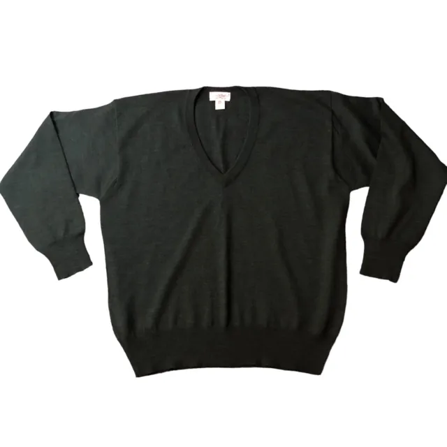 TRICOTS ST RAPHAEL Sweater Mens XL Green Wool V-Neck Pullover Jumper ...