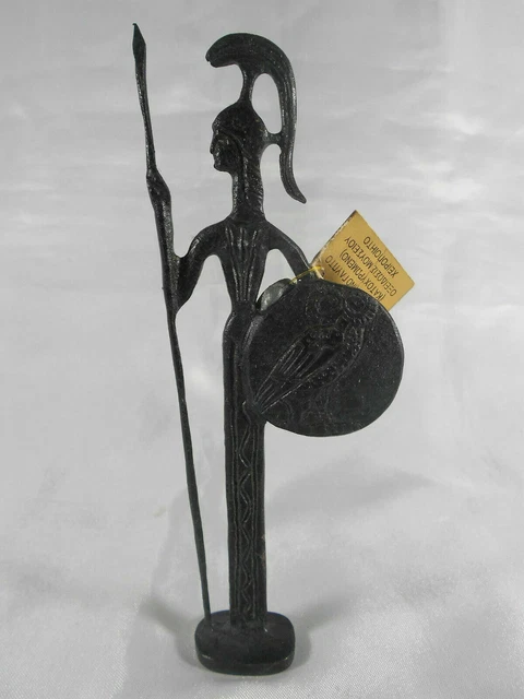 Figurine / Sculpture " Déesse Grecque Athéna " Reproduction En Bronze