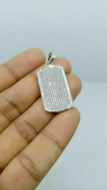 2Ct Round Lab Created Diamond Pendant 14k White Gold Plated Silver 18 Free Chain