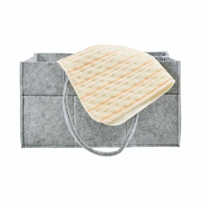 Felt Baby Diaper Caddy Storage Organizer and Changing Mat