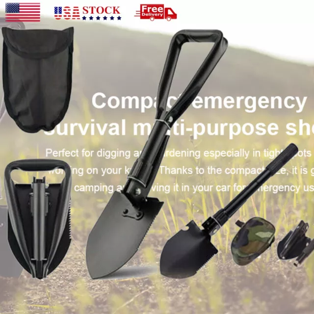 Folding Sapper Shovel Multifunction Camping Outdoor Survival Portable Tool MINI