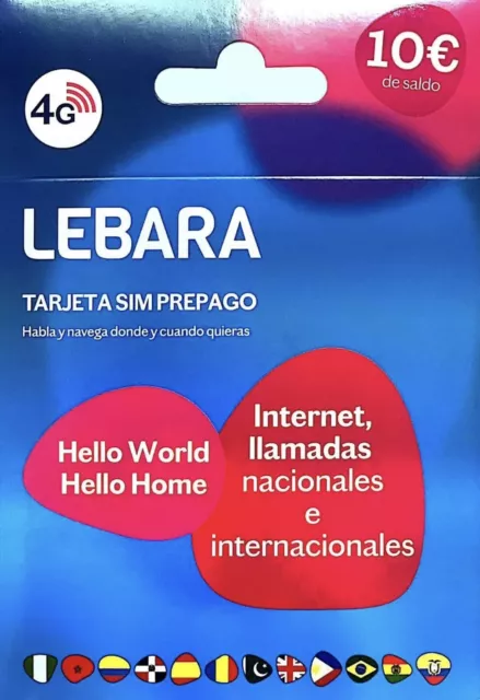 Tarjeta Sim Lebara Con 50Gb Y Las Llamadas Ilimitadas. Obligatorio Identificarse