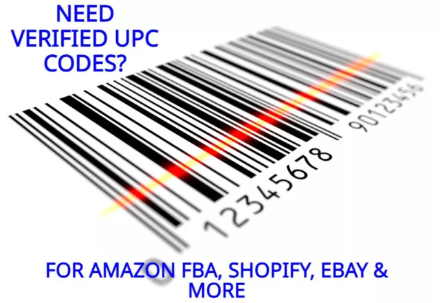 2 UPC Codes EAN Barcodes for Amazon, Shopify, eBay, Certified Barcode Numbers.