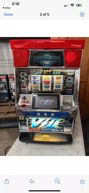 Pachislo Inazuma Rush V-Ii  Number Seven Slot Machine / Serviced /Spinning Reels