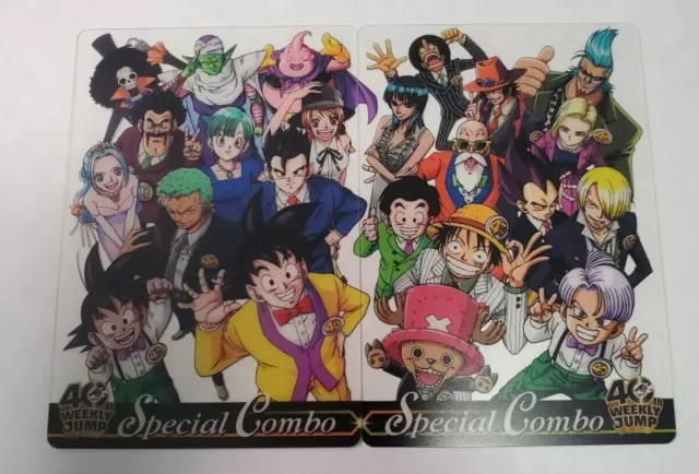 DRAGON BALL ONE PIECE Special Combo Card 40th weekly JUMP DRAGON BALL ONE PIECE Special Combo Card 40th weekly JUMP