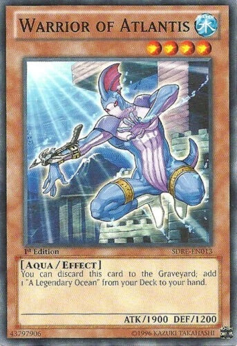 YUGIOH Warrior of Atlantis SDRE-EN013 1st edition Near-Mint NM