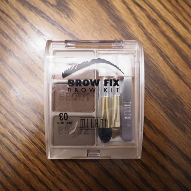 New MELANI Brow Fix Brow Shaping Kit 03 DARK 0.15 Oz