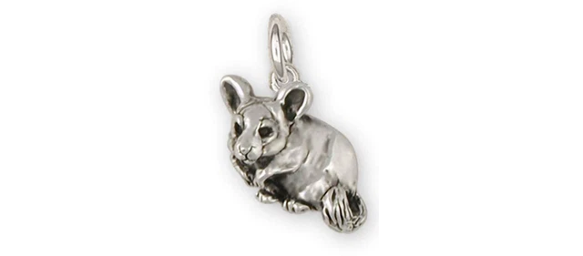 Chinchilla Jewelry Sterling Silver Handmade Chinchilla Charm  CL5-C