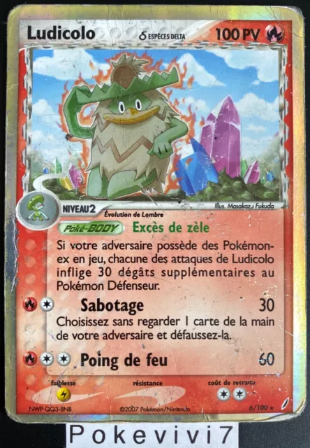 Carte Pokemon LUDICOLO 6/100 HOLO Bloc EX Gardiens de Cristal FR