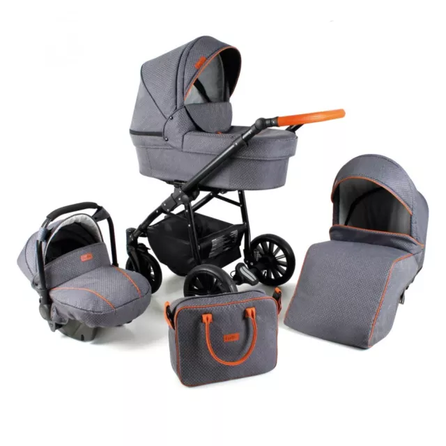 Lux4Kids cochecito 3in1 2in1 configurador Isofix color elección asiento de coche