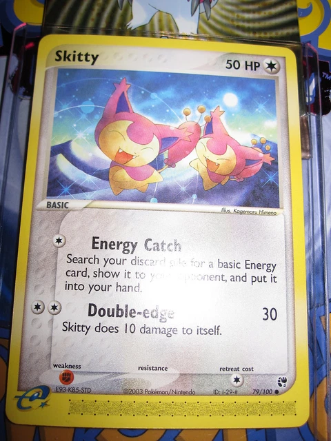 Pokemon Mint (◕‿◕✿) Ex Sandstorm English Skitty 79/100 Com 1St Edition (2003)