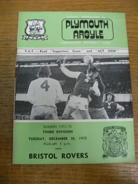 26/12/1972 Plymouth Argyle v Bristol Rovers