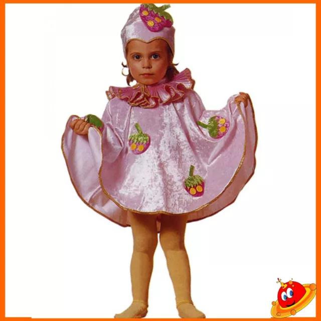 Costume Carnevale baby fragolina - Il Giullare Colore Rosso Taglia 7 - 9  mesi