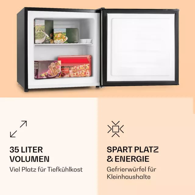 Gefriertruhe schrank Gefrierbox Tiefkühl Schrank Edelstahl EEK F Silber 35L 3