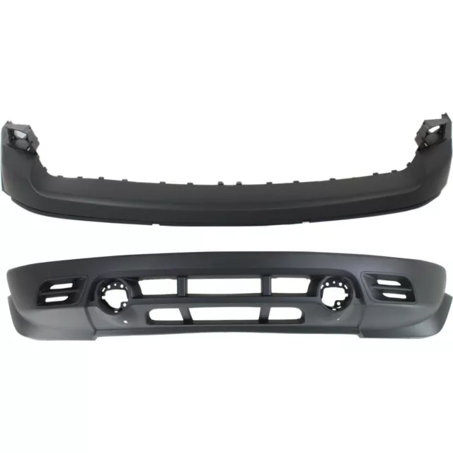 Bumper Cover For 2011-2017 Jeep Patriot Front Upper and Lower Set of 2