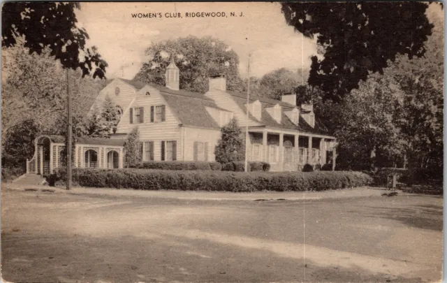 Ridgewood NJ-New Jersey, Women's Club & Grounds Vintage Postcard