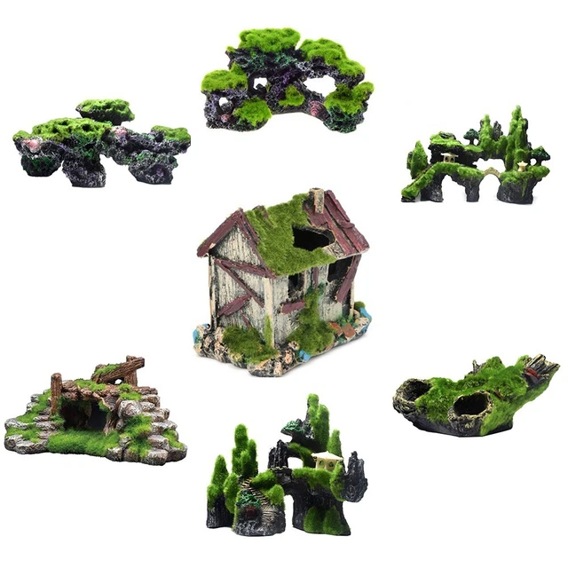 Practical Aquarium Decoration Treehouse Cave Resin High Grade Simulated