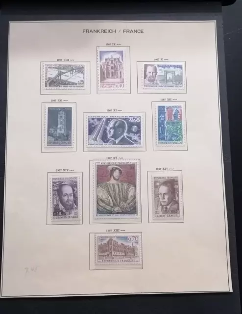 FRANCIA 1967 lote bonito juego de sellos Colección **