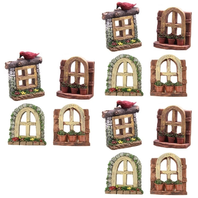12 Pcs Landscape Decoration Mini Flower Pot Figurine Micro Bonsai Craft Statue