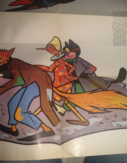 Pinocchio Manifesto Antico Anni 60 Da Ritagliare