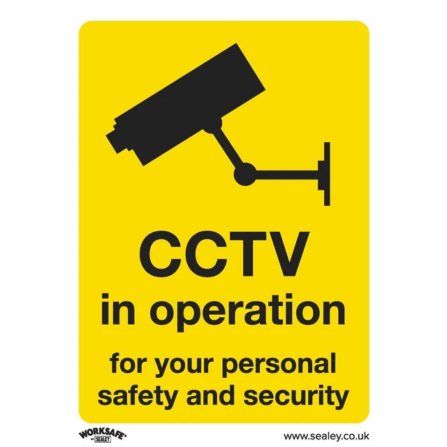 Sealey SS40V1 Avertissement Sécurité Signe - CCTV - Vinyle Autocollant