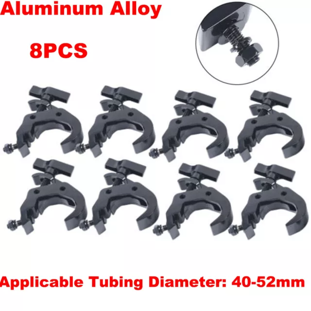 8Packs 1.57-2" Truss Clamp Heavy Duty Load 330lb Stage DJ Lighting Hook Mount